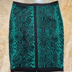 Juicy Couture Green Snake Print Skirt
